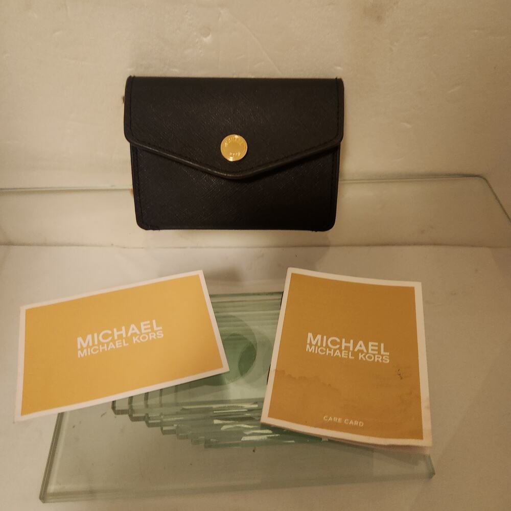 NWT Michael Kors Jet Set Black Coin Purse
